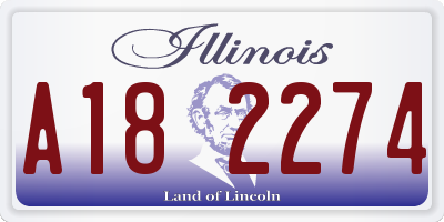 IL license plate A182274
