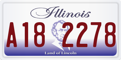 IL license plate A182278