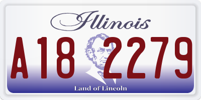 IL license plate A182279