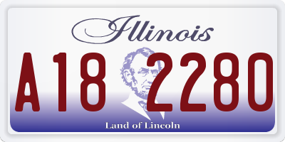 IL license plate A182280