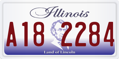 IL license plate A182284