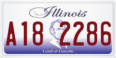 IL license plate A182286