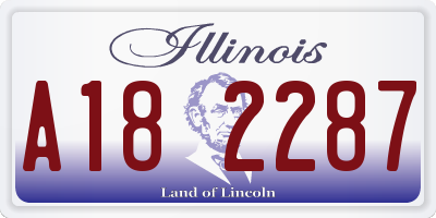 IL license plate A182287