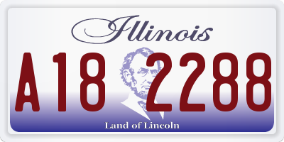 IL license plate A182288