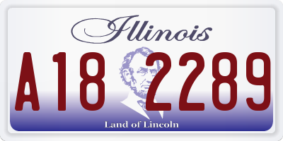 IL license plate A182289