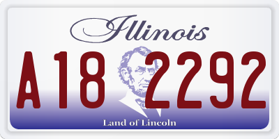 IL license plate A182292