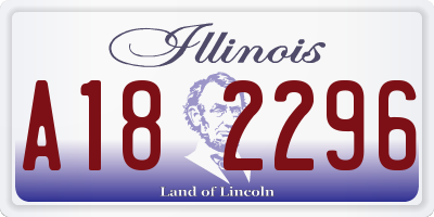 IL license plate A182296