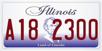IL license plate A182300