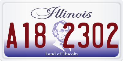 IL license plate A182302