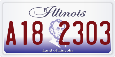 IL license plate A182303