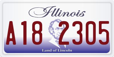IL license plate A182305