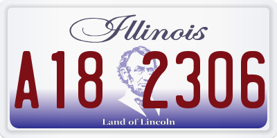 IL license plate A182306