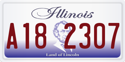 IL license plate A182307