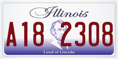 IL license plate A182308