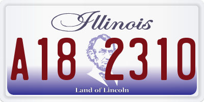 IL license plate A182310