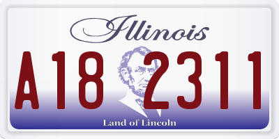 IL license plate A182311