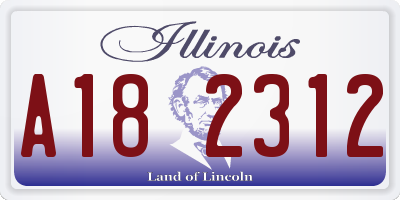 IL license plate A182312