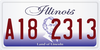 IL license plate A182313