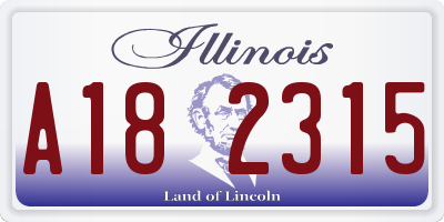 IL license plate A182315