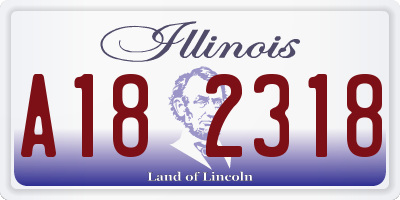 IL license plate A182318