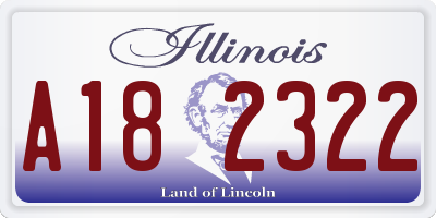 IL license plate A182322