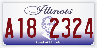 IL license plate A182324