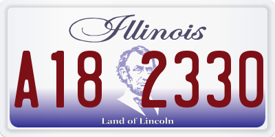 IL license plate A182330