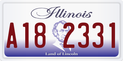 IL license plate A182331
