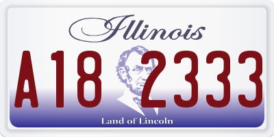 IL license plate A182333