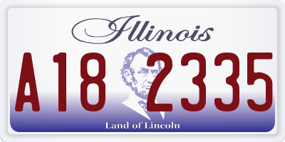 IL license plate A182335