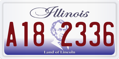 IL license plate A182336