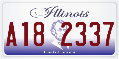 IL license plate A182337