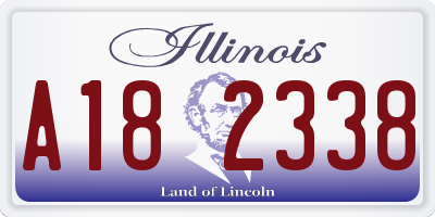IL license plate A182338