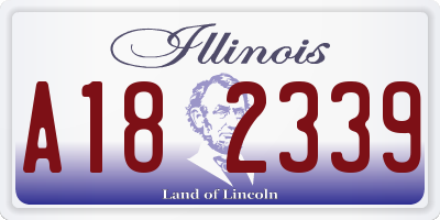 IL license plate A182339