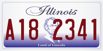 IL license plate A182341