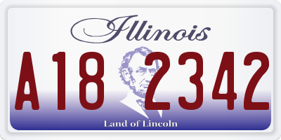 IL license plate A182342