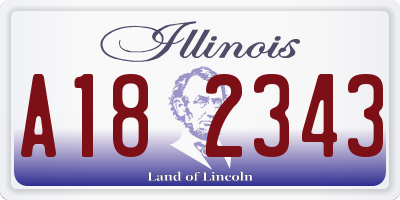 IL license plate A182343