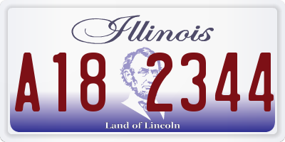 IL license plate A182344
