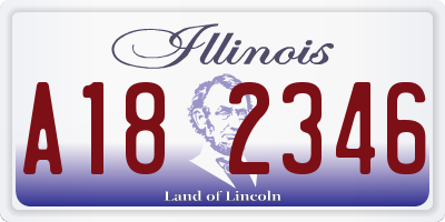 IL license plate A182346