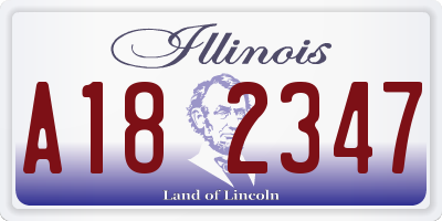 IL license plate A182347