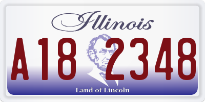 IL license plate A182348