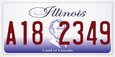 IL license plate A182349