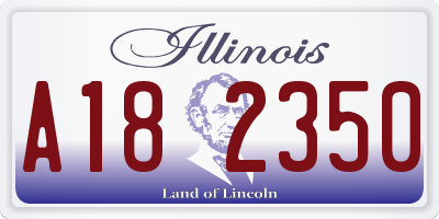 IL license plate A182350