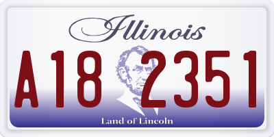 IL license plate A182351