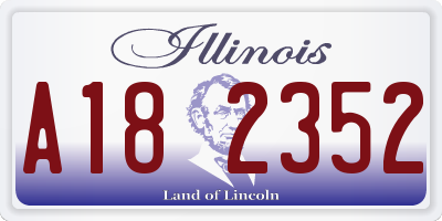 IL license plate A182352