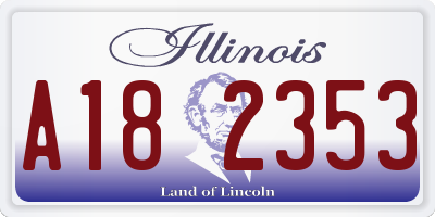 IL license plate A182353