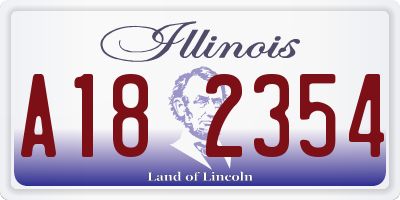 IL license plate A182354