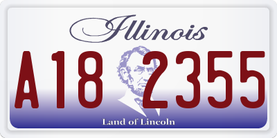 IL license plate A182355