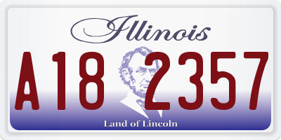 IL license plate A182357