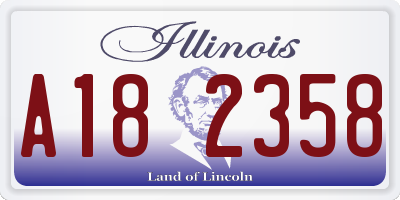 IL license plate A182358